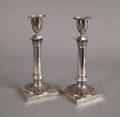 Pair of German or Austrian silver candlesticks 19th c