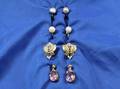 Four Pairs of Pearl and Gemset Earpendants
