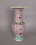 Chinese export famille rose vase late 19th c