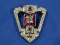 Art Deco Pink Diamond and Ruby Dress Clip