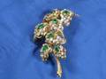 Emerald and Diamond Brooch