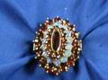 Opal and Garnet Ring