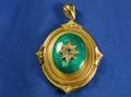 Victorian Enamel and Gemset Locket Pendant