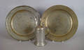 Two English pewter chargers 18th19th c