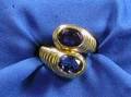 18kt Gold and Gemset Bypass Ring