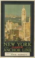 British School 20th Century New York from Glasgow by the Anchor Line