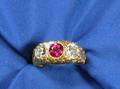 Art Nouveau Ruby and Diamond Ring