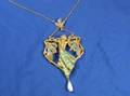 Art Nouveau 18kt Gold Diamond and Enamel Necklace