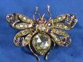 Antique Diamond and Gemset Insect Brooch