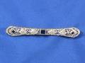 Art Deco Sapphire and Diamond Bar Pin