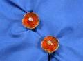 Carnelian Flower Earclips