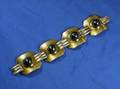Art Moderne 18kt Gold and Hematite Bracelet