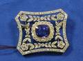 Edwardian Sapphire and Diamond Brooch