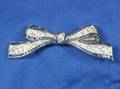 Art Deco Diamond and Sapphire Bow Brooch