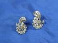 Platinum and Diamond Earclips