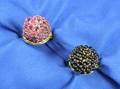 Pair of 18kt Gold and Gemset Ripe and Unripe Rings