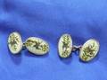Art Nouveau Sterling Silver and Enamel Cufflinks