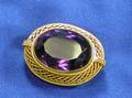 14kt Gold and Amethyst Brooch