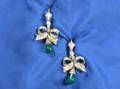 Diamond and Emerald Earrings
