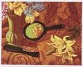 James Robert Vallerio American b 1938 Still Life on Chenille Spread