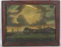 Attributed to Thomas Chambers London New York and Boston 18081866 Threatening Sky Bay of New York