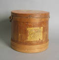 Pine firkin with needlepoint lid