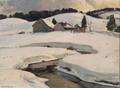 Aldro Thompson Hibbard American 18861972 Winter Landscape with Distant Farm