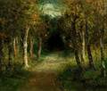 Marie A Becket American d 1904 Path Through an Autumn Wood