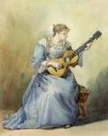 Mary E Joslyn American 19th20th Century The Guitar Player