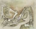 Wifredo Lam Cuban 19021982 Lot of Three Figural Pieces