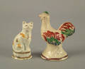 Staffordshire figure of a seated cat ca 1790