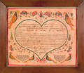 Northampton County Pennsylvania printed and watercolor and ink on paper fraktur dated 1788