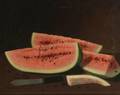American School Late 19th Century Watermelon Still Life