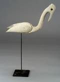 Folk Art Carved and Painted Egret Figure