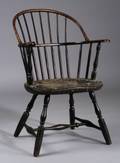 Painted Black Sackback Windsor Chair