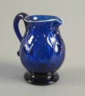 Bulbous cobalt cream pot early 19th c