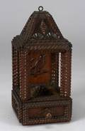 NotchCarved Wooden Hanging Lantern