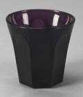 Dark Amethyst Pressed Glass Fluted Tumbler
