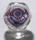 Faceted Millefiore Glass Paperweight