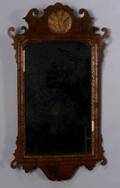 Chippendale Walnut and Gilt Gesso Carved Mirror