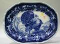 Copeland Flow Blue Ceramic Turkey Platter