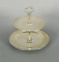 Cartier sterling silver two tier serving dish