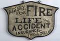 Painted Wood DoubleSided Insurance Trade Sign