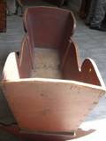 Red Painted Pine Youths Cradle