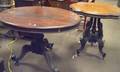Victorian Walnut Turtletop Occasional Table and a Rococo Revival Oval Mahogany and Mahogany Veneer Occasional Table