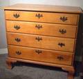 Chippendalestyle Maple and Birdseye Maple FourDrawer Bureau