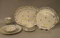Fortytwo Piece Herend Blue Garland Pattern Porcelain Partial Dinner Service
