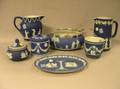 Seven Wedgwood Dark Blue Jasper Items