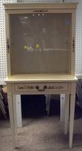 Chinoiseriestyle Decorated Vitrine Cabinet on Stand