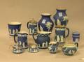 Twelve Wedgwood Dark Blue Jasper Dip Table Items